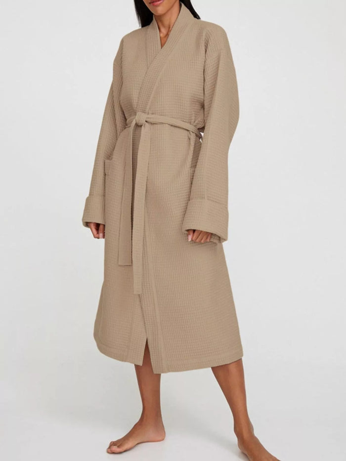 Women's Waffle Knit Lounge Robe